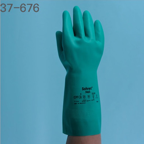 솔벡스 니트릴 내화학 글러브Chemical Resistance GloveSOL-VEX II  SIZE 9 Model: 37-676-9