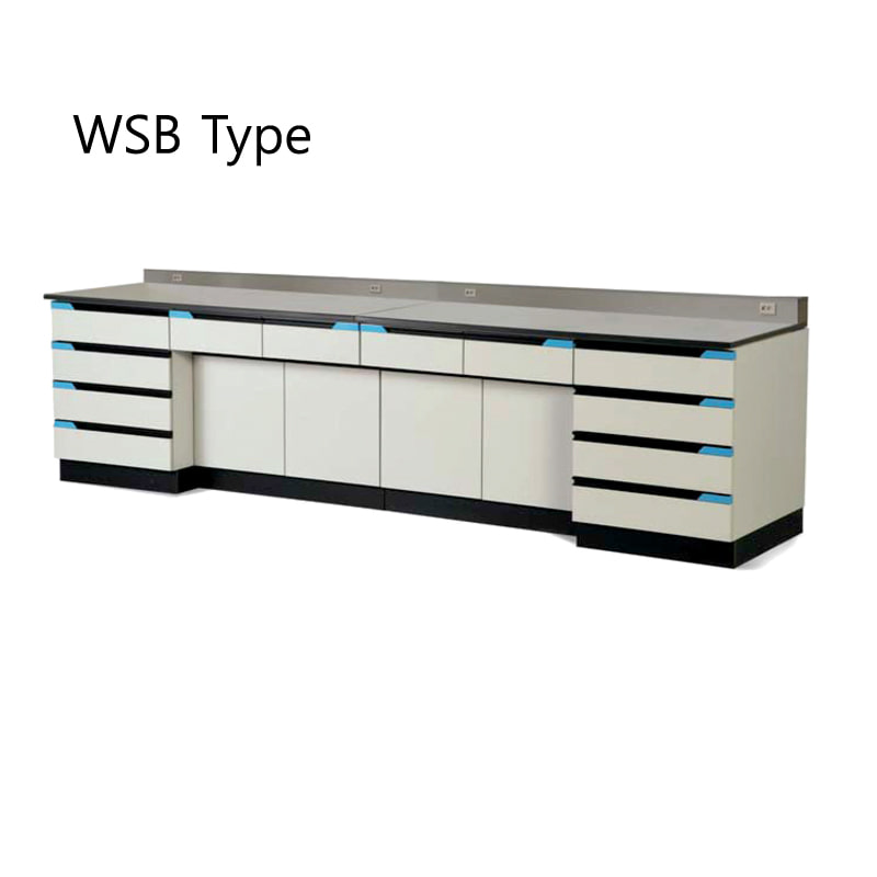 목재형 벽면실험대, WSB TypeSide Table목재형w1800 x d750 x h950mm Model: WSB1800