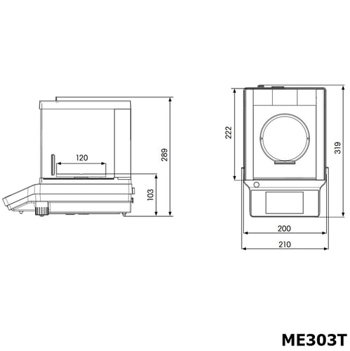 매틀러토레도 정밀전자저울 ME-T 시리즈 터치스크린 최소표시 1mg 분동내장형