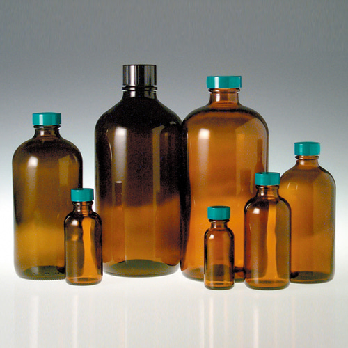 [Qorpak] 세구병 유리 샘플병 with Teflon Lined Cap 30ml - 1L 투명 갈색 Glass NarrowNeck Bottle