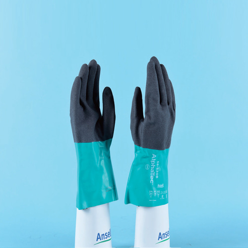 [Ansell] 아크릴-나이트릴 내화학 글러브, KOSHA 인증 Alphatec® 58-530, 58-535 Chemical Resistance Glove