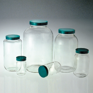 [Qorpak] 광구병 유리샘플병 with Teflon Lined Cap 15ml - 4L 투명 갈색 Glass wideNeck Bottle