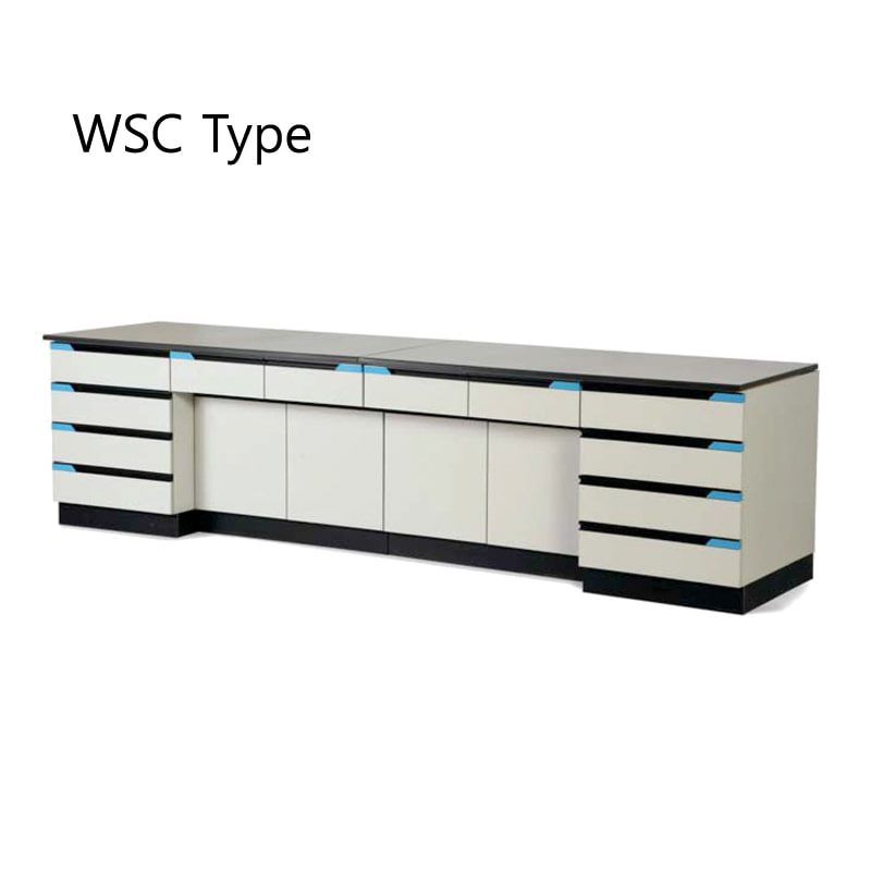 목재형 벽면실험대, WSC TypeSide Table목재형w3000 x d750 x h800mm Model: WSC3000