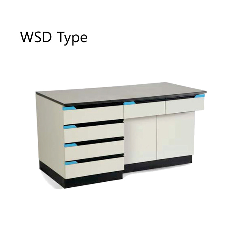 목재형 벽면실험대, WSD TypeSide Table목재형, 좌서랍w1200xd750xh800mm Model: WSD1200