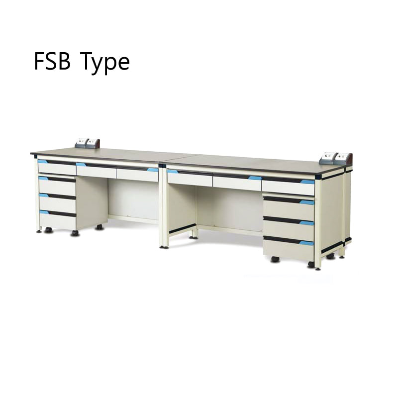 프래임형 벽면실험대, FSB TypeSide Table프레임형w3000×d750×h950 mm Model: FSB3000