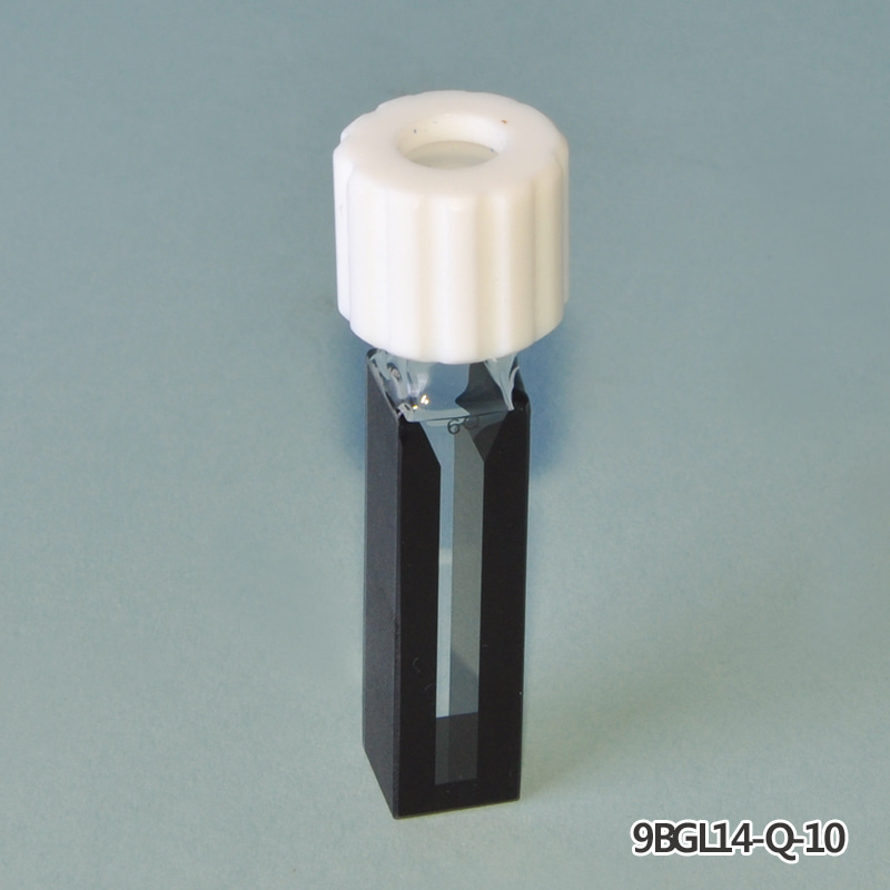 스크류 캡 흡광 셀, 2면 투명Anaerobic Cell, BlackGL14, Closed Cap10mm, 1.4 ml Model: 9BGL14-Q-10-C
