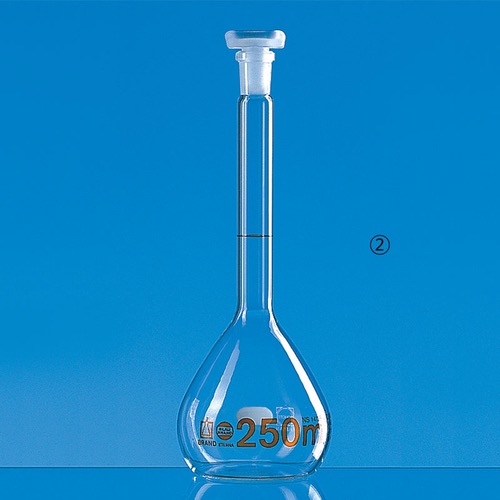 메스 용량 플라스크, Batch 보증서 포함Vol. FlaskClass A, Amber Scale200ml Model: 36850