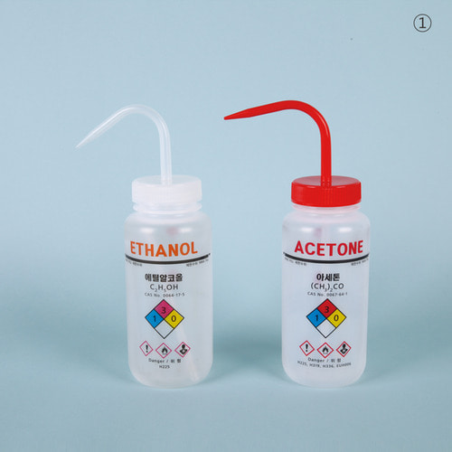 [LabPlasti®] 광구 라벨 세척병 LDPE재질 Safety Labeled Wash Bottle