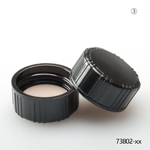 일회용 스크류 원심관Screw CapTeflon / Rubber Lined, Black15-415 Model: 73802-15415