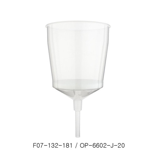 [Chemglass] 대용량 일회용 플라스틱 필터 펀넬, 2LFilter Funnel, Barrel Shape