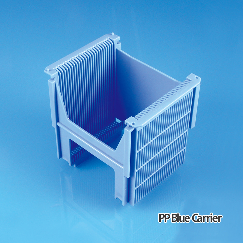 사각 마스크 캐리어Solar Cell / Mask CarrierPP (Blue), 6 inch143 x 185 x 183mm Model: L60806-SMB