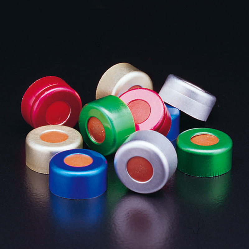 11mm 알루미늄 씰과 셉타,2 ml Crimp-top Vial 용Aluminum SealPTFE/Red Rubber11mm, Green Model: 5140-11G
