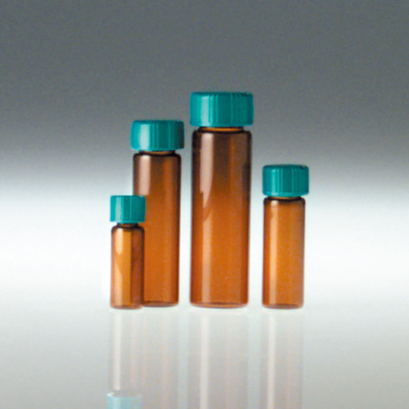갈색 샘플 바이알, 캡 일체형VialAmber, w/ Polyseal20ml, 24-400 Model: C-01061