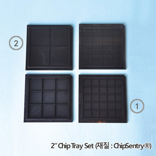 시료케이스4 inch Chip Tray Set (Black)40.77mm 4칸Cover, 2xClip Model: H44-0090-Set