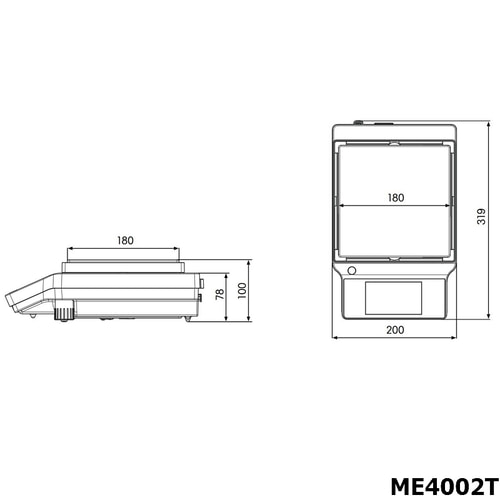 [메틀러토레도] 정밀전자저울 ME-T 시리즈 터치스크린 최소표시 10mg (0.01g) 분동내장형