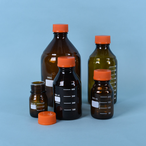 경제형 유리 랩바틀 Laboratory Glass Bottle 투명 갈색