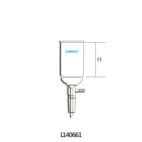 [LukeGL®] 진공여과 유리깔때기 Cylindrical Glass Filter Column Type