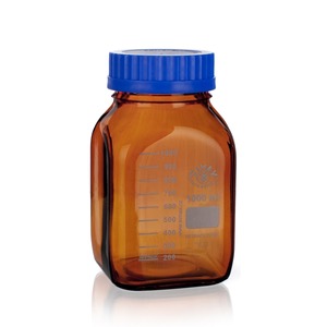 GL80 광구 사각 랩 바틀W-M Amber BottleSquare, GL80, Simax®1L Model: 2080M/H/1L