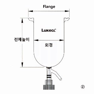 밸브식 환저 반응조반응조 하부오링형, 콕크부, 환저300 ml                       F115 Model: GRO7003