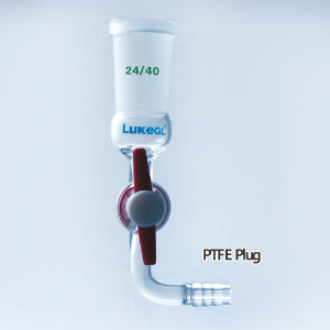 [LukeGL] 유리 or 테프론 콕크 어댑터, 곡형, Adapter, with Glass or PTFE Cock