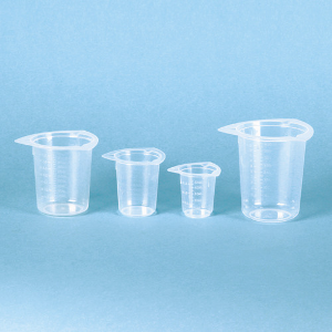 [LabPlasti®] 일회용 플라스틱 PP 비이커 / Disposable Tricorn Beaker  (100개)