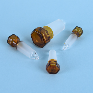 [LukeGL®] 갈색 글라스 죠인트 마개, Amber Glass Stopper