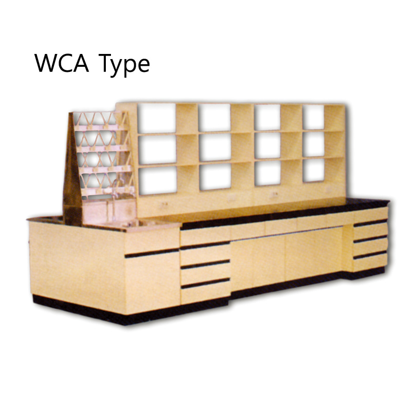 목재형 중앙실험대, WCA TypeCenter Table목재형w2400 x d1500 x h1800mm Model: WCA2400