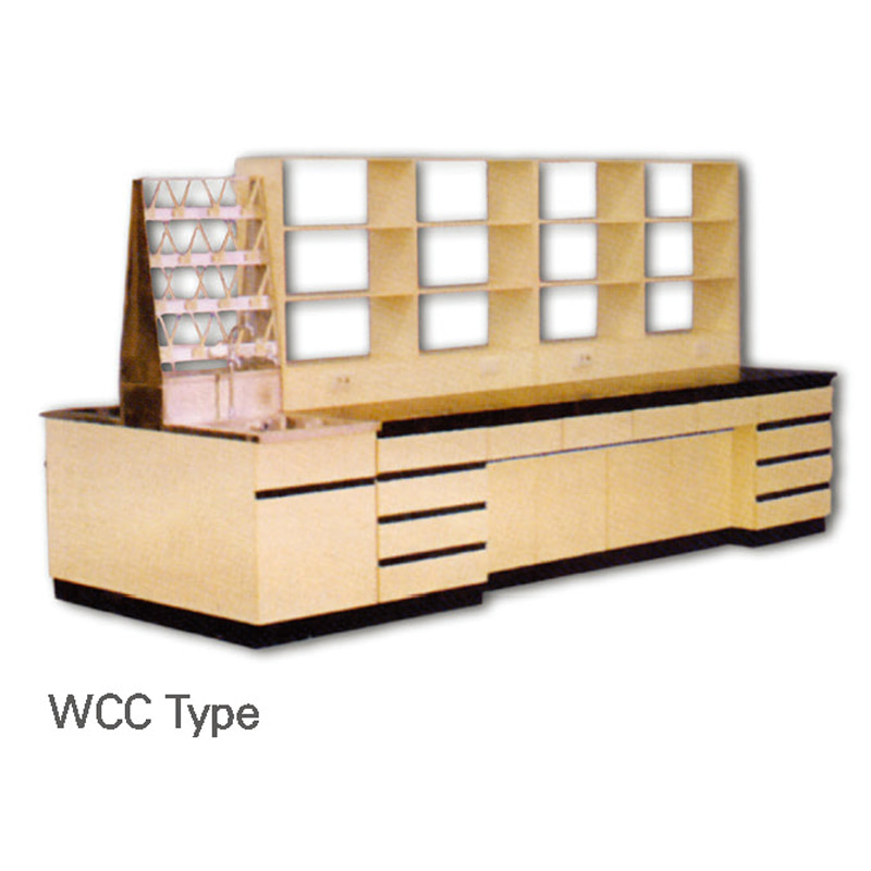 목재형 중앙실험대, WCC TypeCenter Table목재형w2400 x d1500 x h1800mm Model: WCC2400