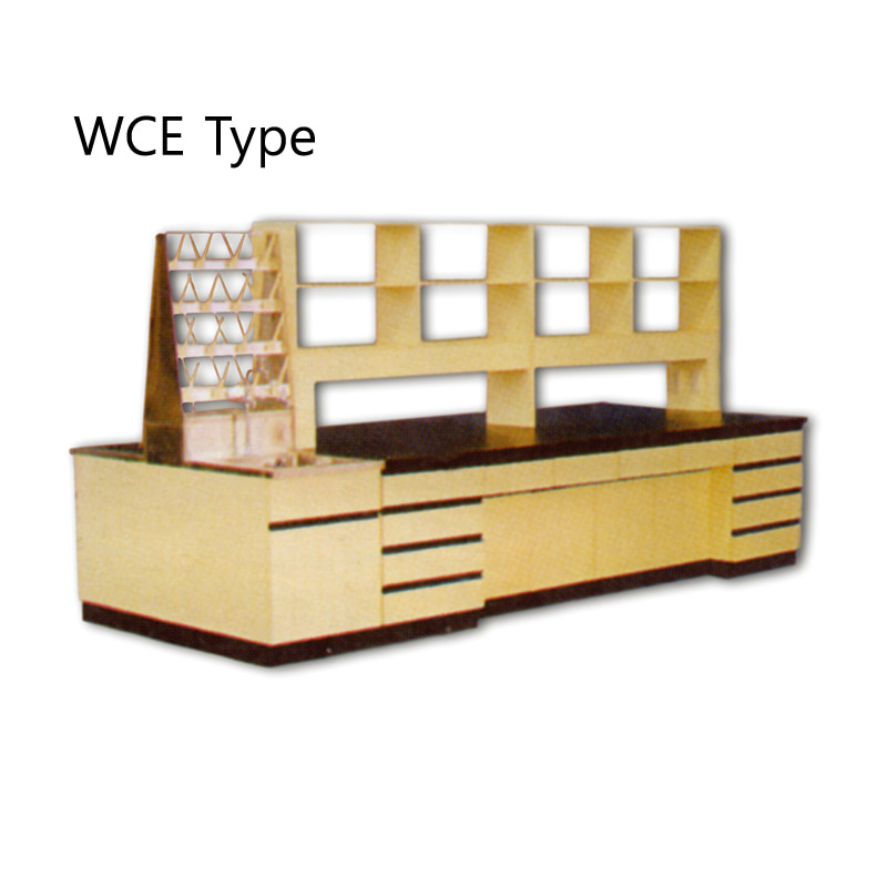 목재형 중앙실험대, WCE TypeCenter Table목재형w2400 x d1500 x h1800mm Model: WCE2400