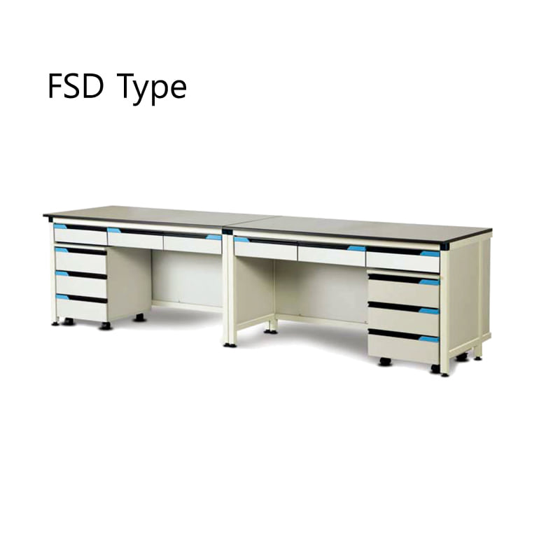 프래임형 벽면실험대, FSD TypeSide Table프레임형w3000×d750×h800 mm Model: FSD3000