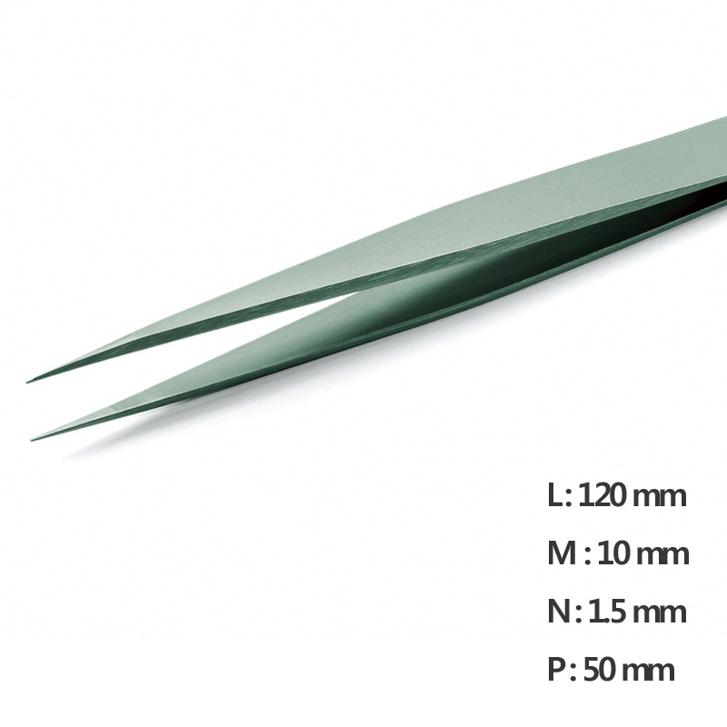 고정밀 트위저, Rubis®,RU-1 Nano-SATweezerUltra Fine Pointed NanoL120mm Model: RU-1 Nano-SA