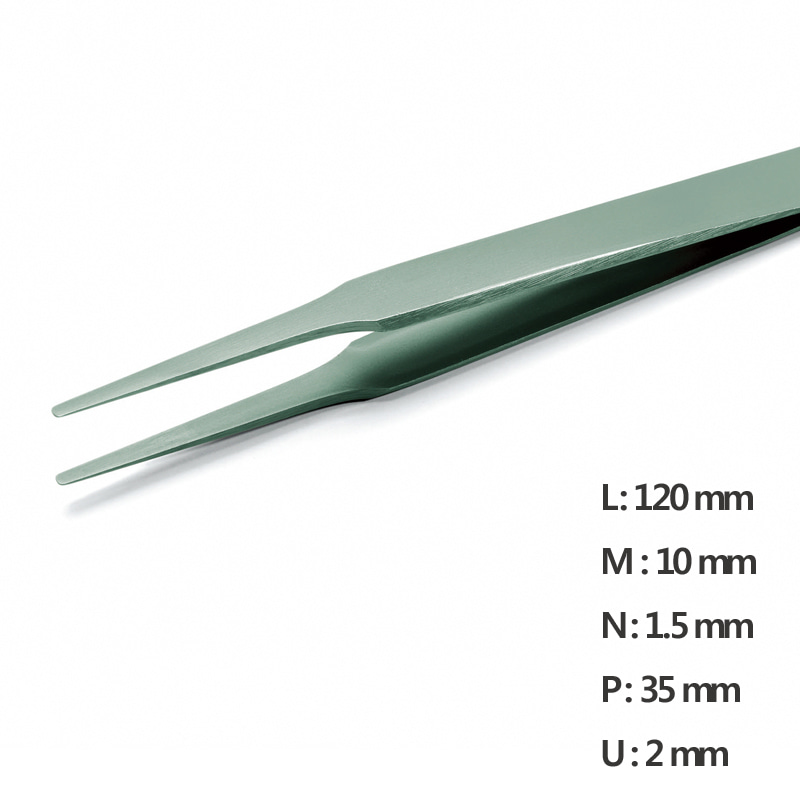 고정밀 트위저, Rubis®,RU-2A Nano-SATweezerUltra Fine Pointed NanoL120mm Model: RU-2A Nano-SA