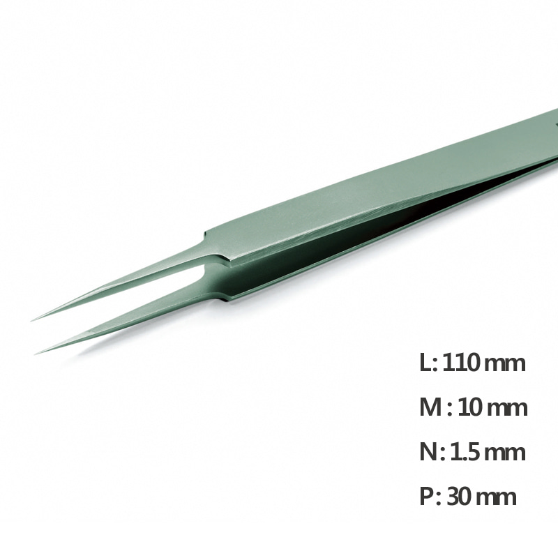 고정밀 트위저, Rubis®,RU-5 Nano-SATweezerUltra Fine Pointed NanoL110mm Model: RU-5 Nano-SA