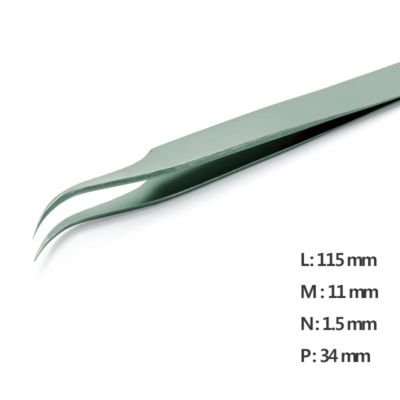 고정밀 트위저, Rubis®,RU-7 Nano-SATweezerUltra Fine Pointed NanoL115mm Model: RU-7 Nano-SA